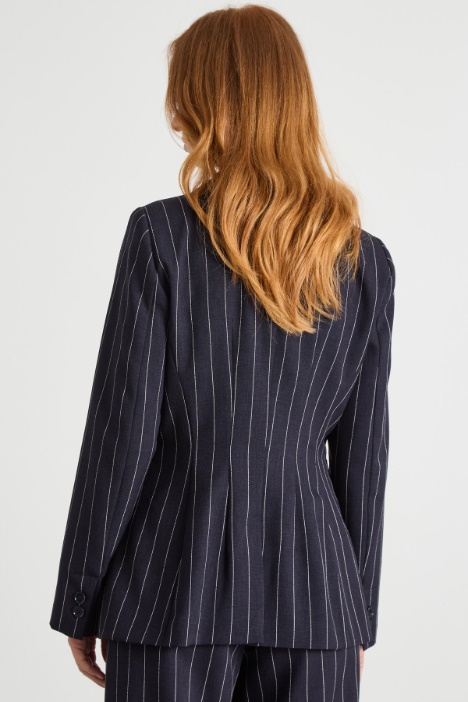 Blazer entallado de raya diplomática