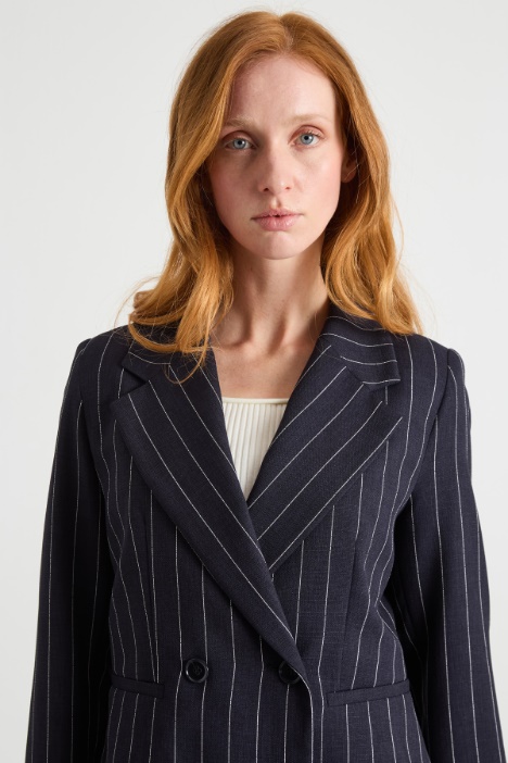 Blazer entallado de raya diplomática