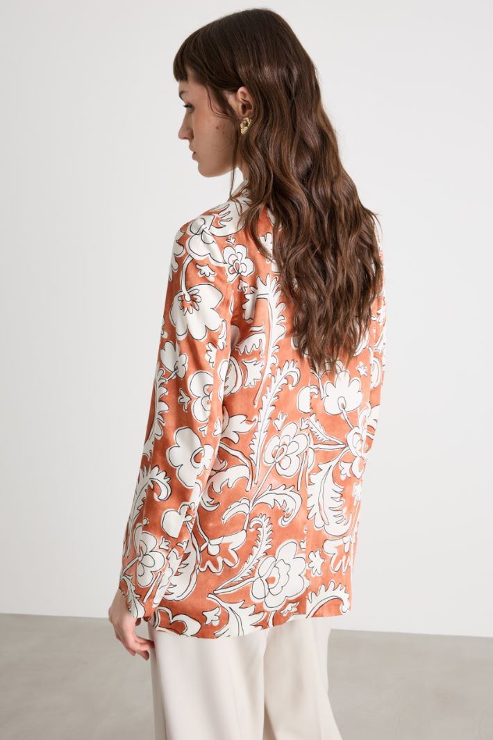 Blazer in printed technical twill Intrend - 4