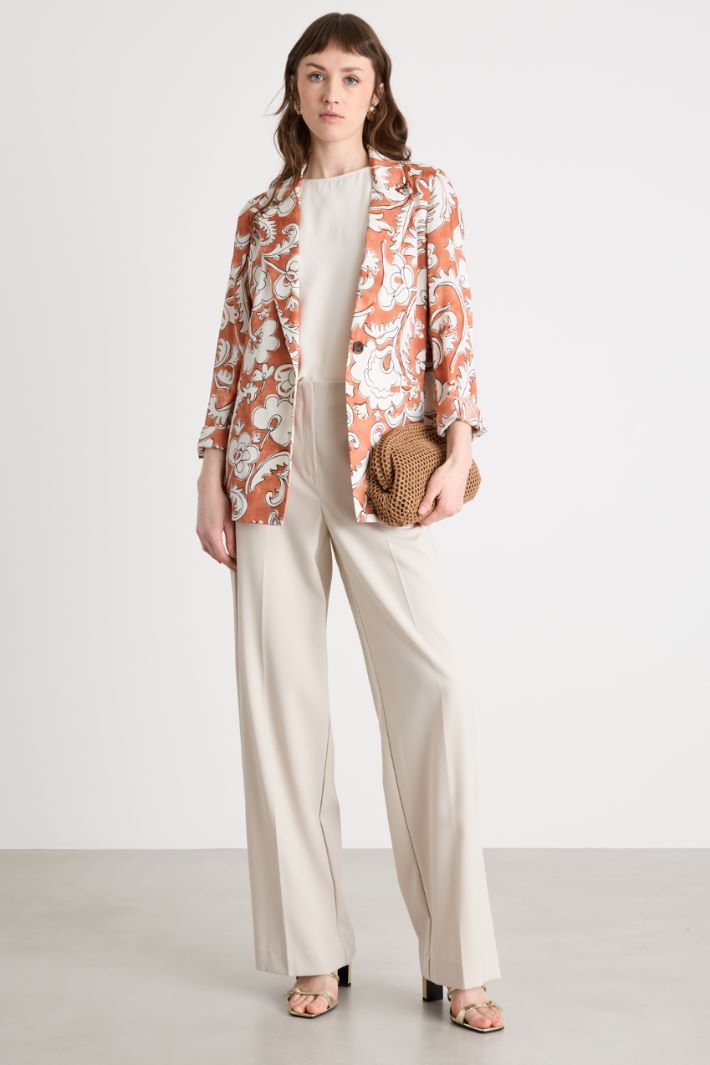 Blazer in printed technical twill Intrend