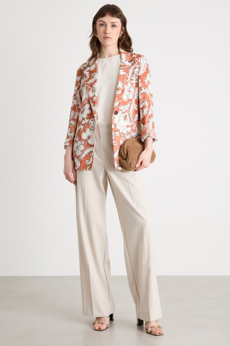 Blazer in printed technical twill Intrend