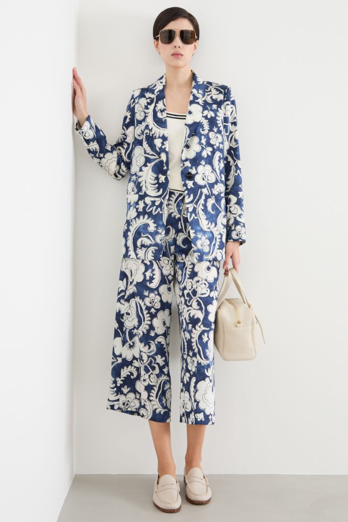 Blazer de sarga técnica estampada Intrend