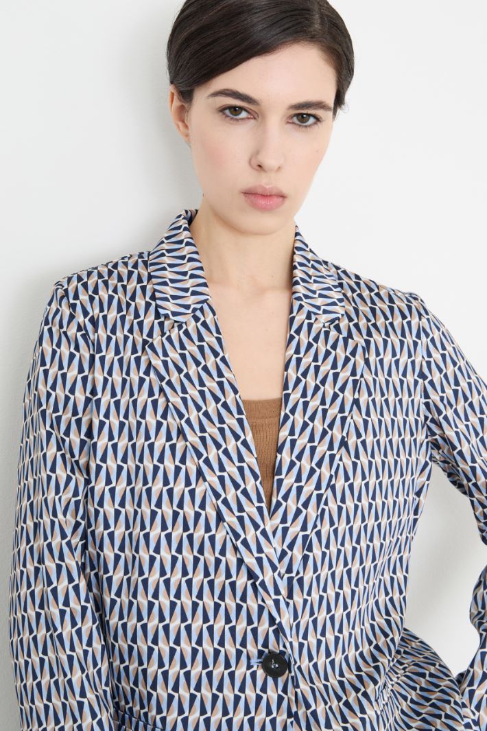 Blazer de sarga técnica estampada Intrend - 3