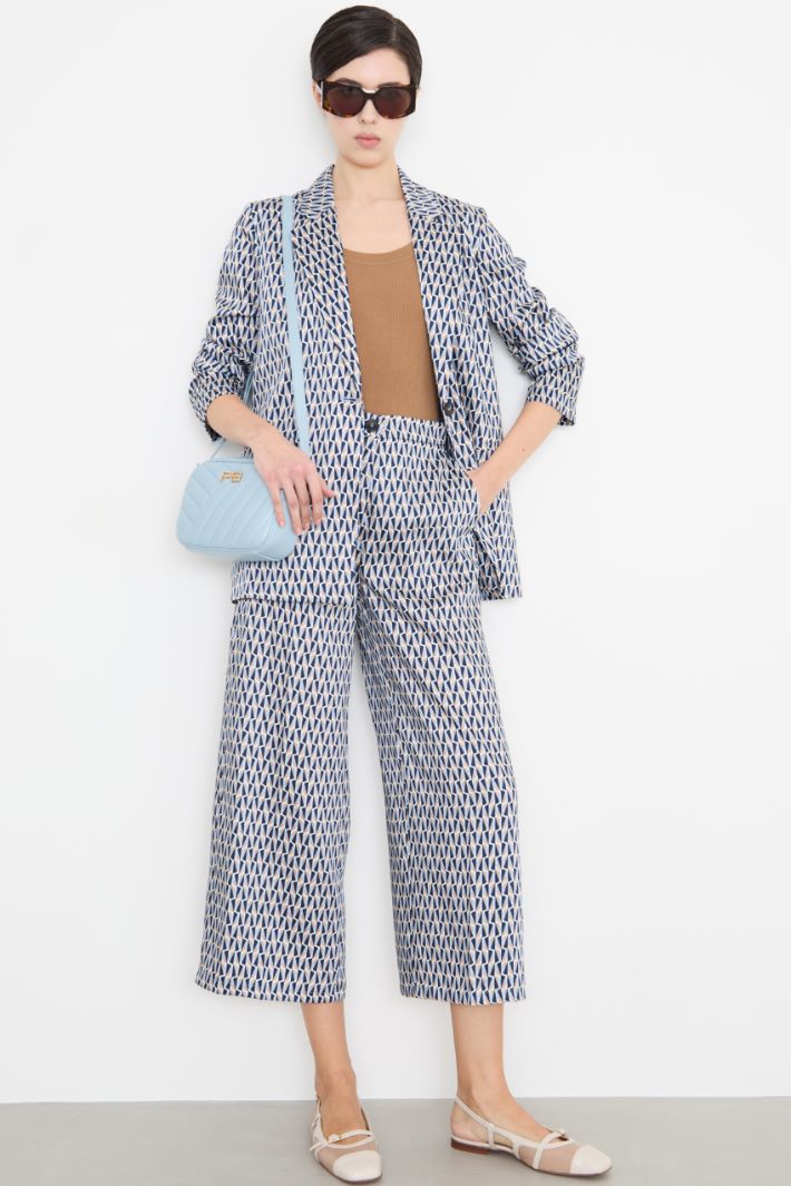 Blazer de sarga técnica estampada Intrend