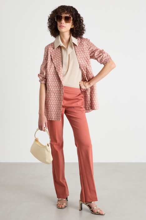 Blazer in printed technical twill Intrend