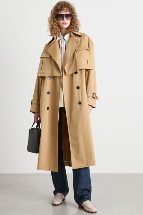 Trench 3-in-1 in gabardina antigoccia