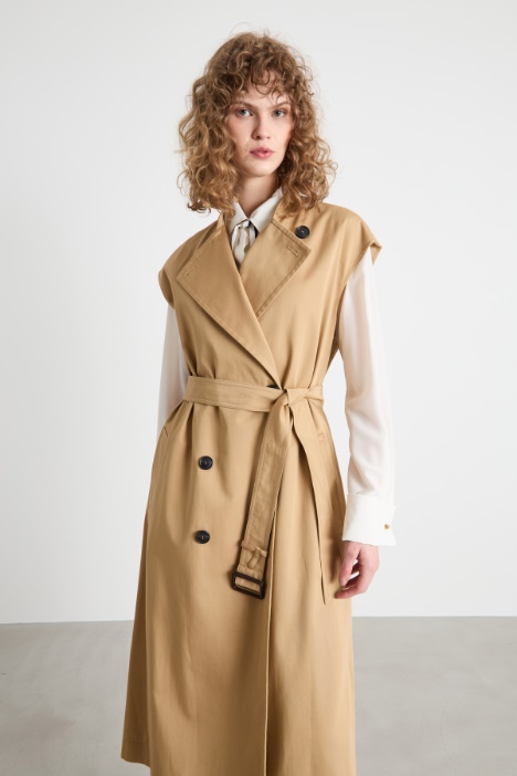 Trench 3-in-1 in gabardina antigoccia