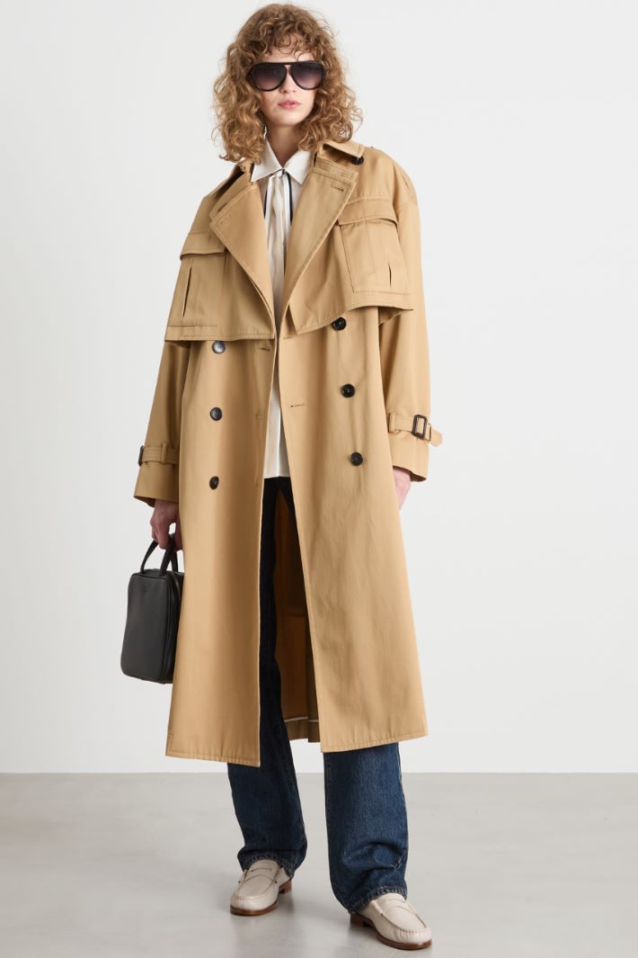3-in-1 water-repellent gabardine trench coat Intrend