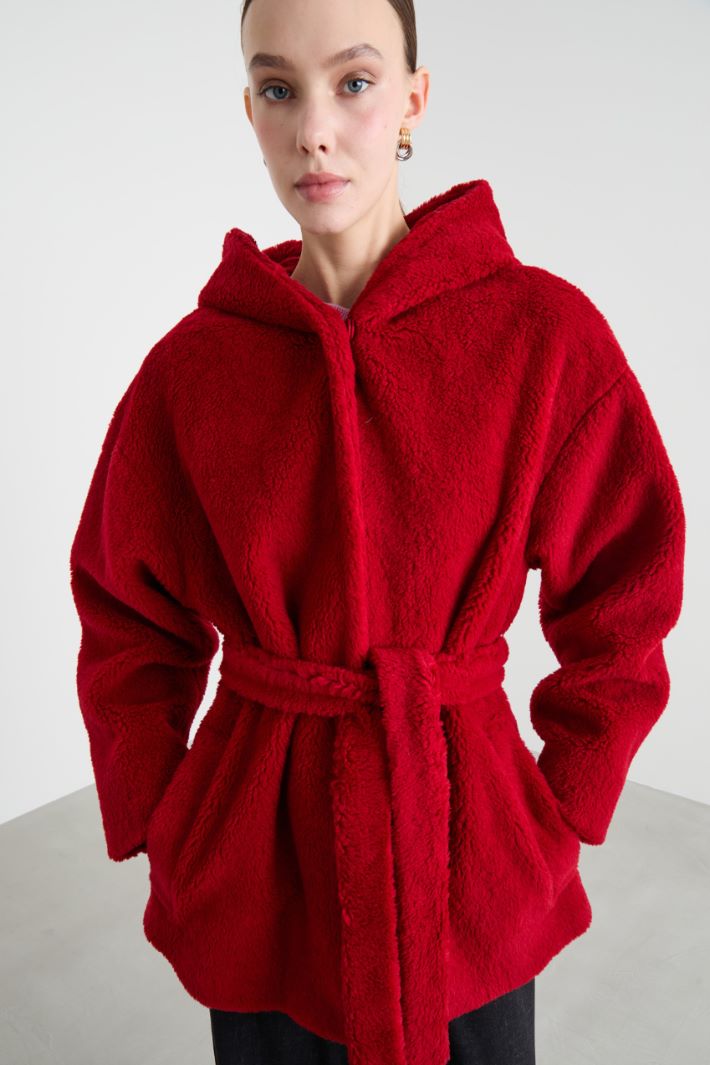 Cappotto a vestaglia in tessuto morbido e caldo Intrend - 3