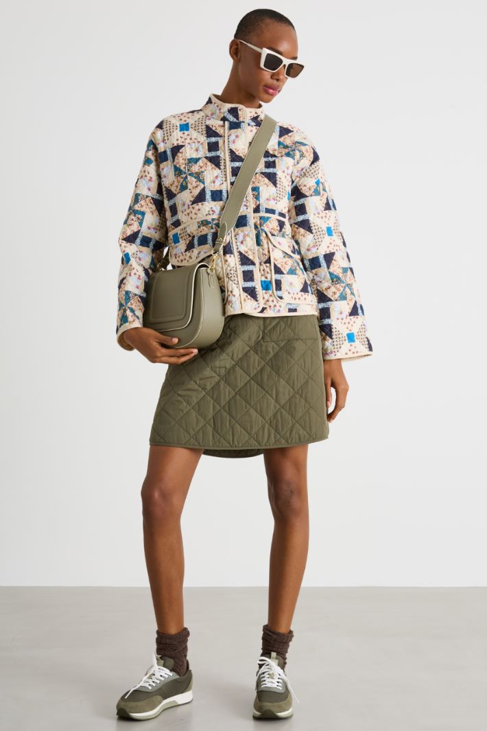 Patchwork quilted cotton jacket Intrend