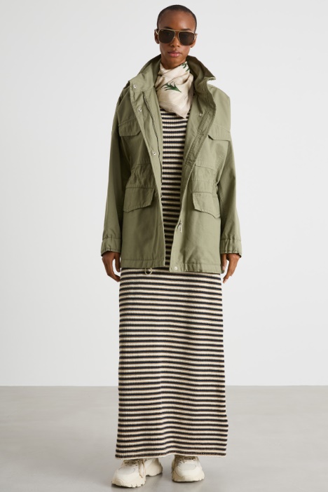 High-collar canvas parka Intrend