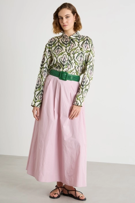 Technical taffeta skirt - Intrend