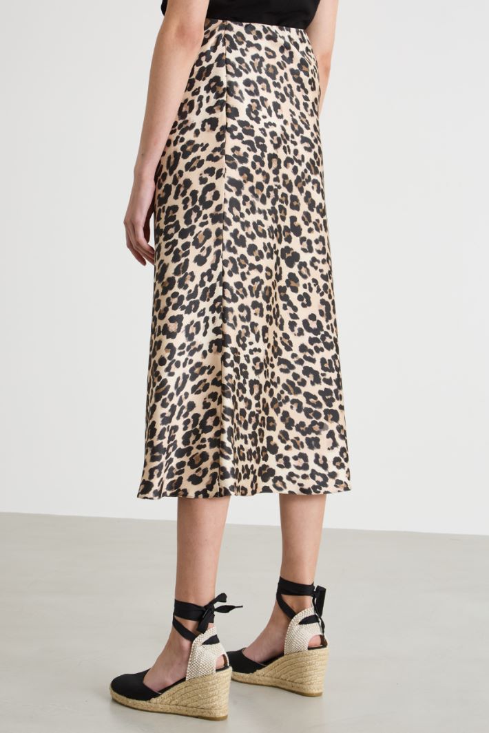 Animal Print Midi Skirt Intrend - 4