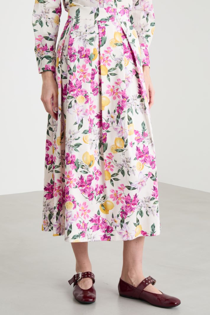 Stitched-Pleat Skirt Intrend - 2