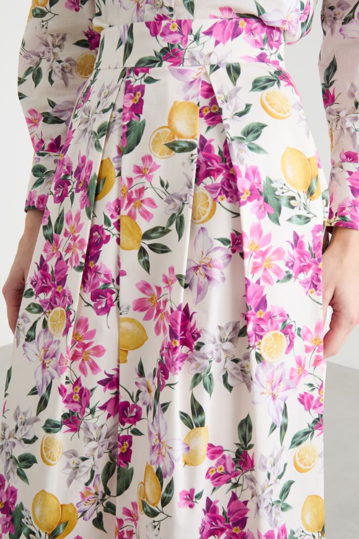 Stitched-Pleat Skirt Intrend - 3