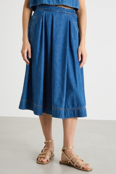 Gonna a ruota in jeans