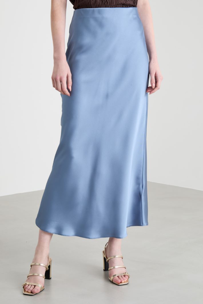 Straight-fit satin skirt Intrend - 2