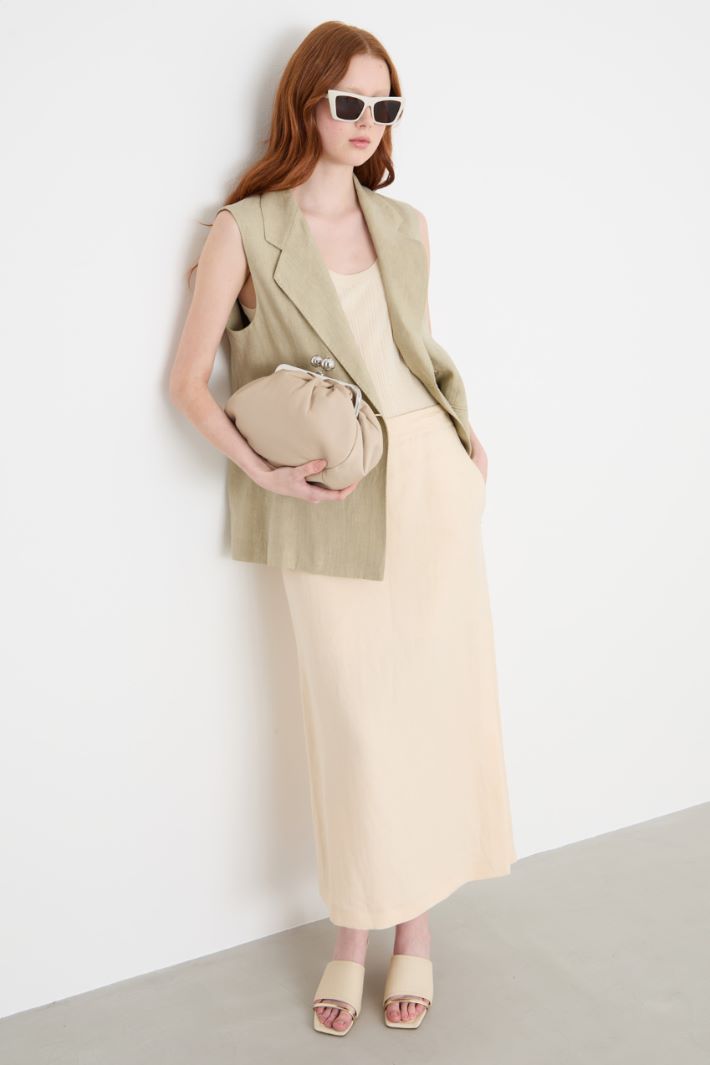 Canvas slit skirt Intrend