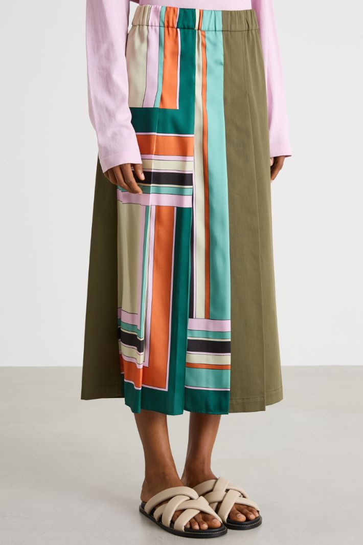 Printed twill skirt Intrend - 2