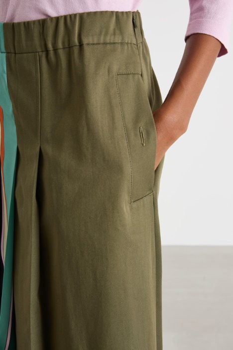 Gonna in twill stampato