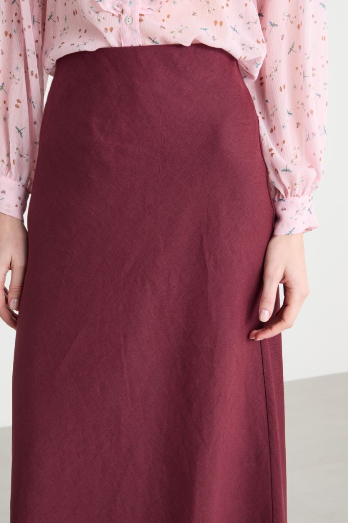 Long Linen Canvas Skirt Intrend - 3