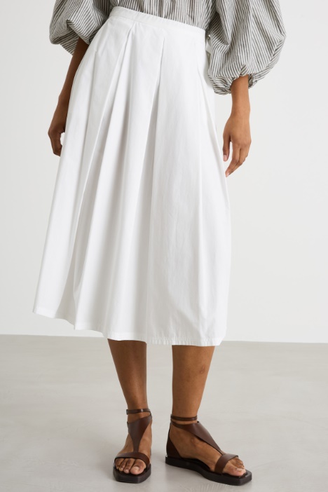 Gonna midi in popeline