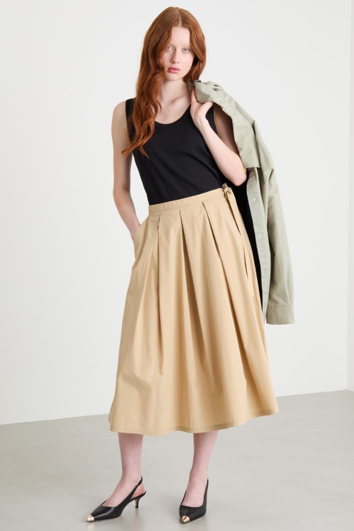 Poplin midi skirt Intrend