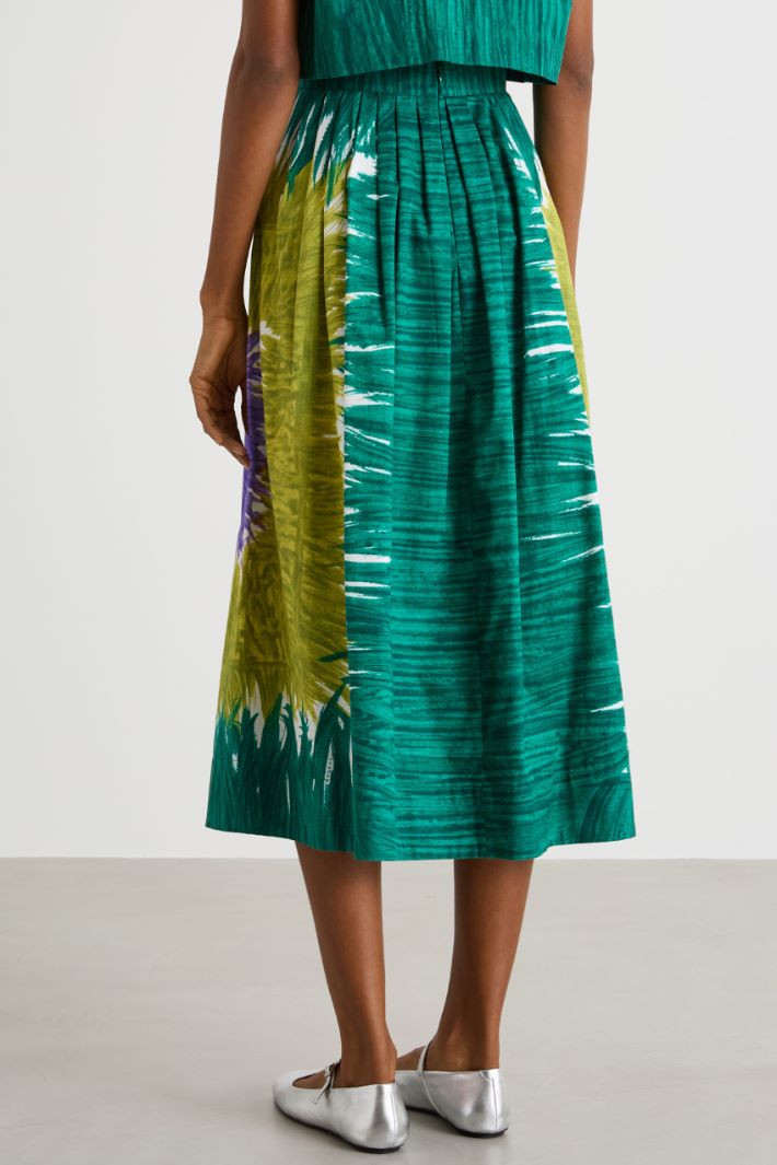 Printed poplin skirt Intrend - 4