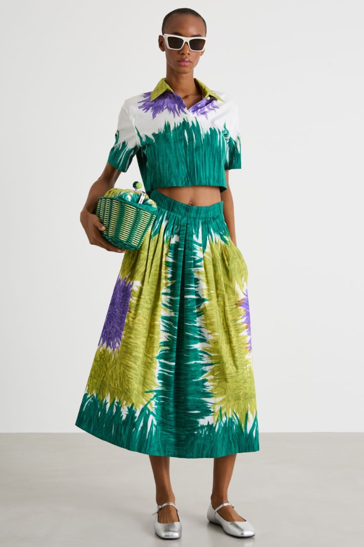 Printed poplin skirt Intrend