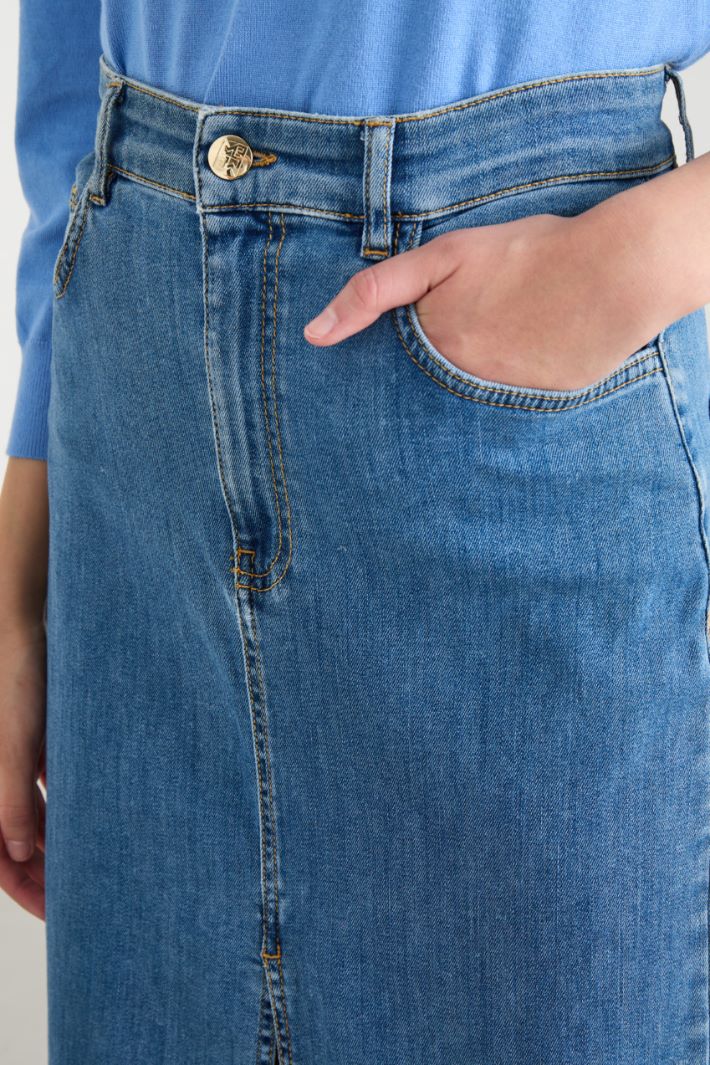 Denim midi skirt Intrend - 3