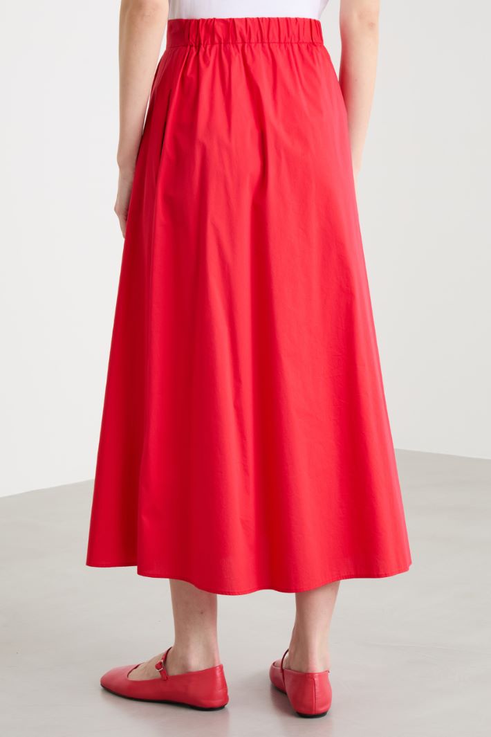 Flared poplin skirt Intrend - 4