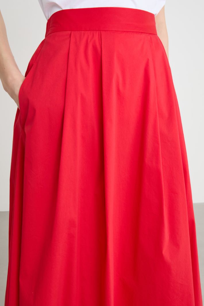 Flared poplin skirt Intrend - 3