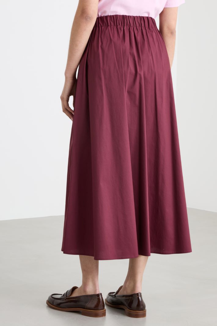 Falda evasé de popelina Intrend - 4