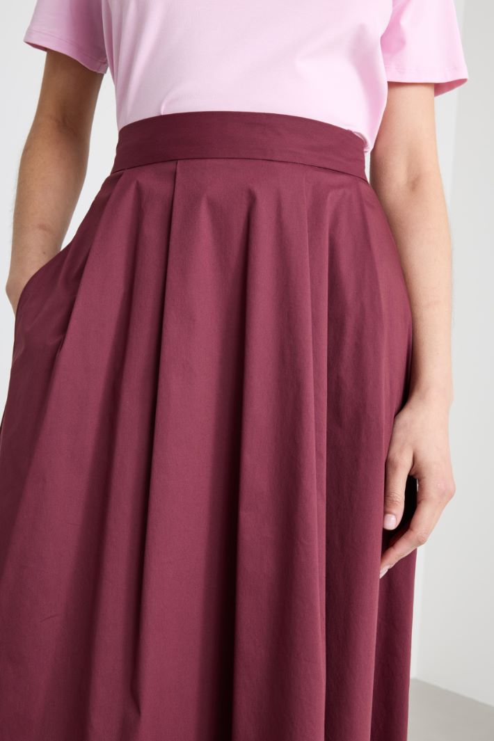 Falda evasé de popelina Intrend - 3