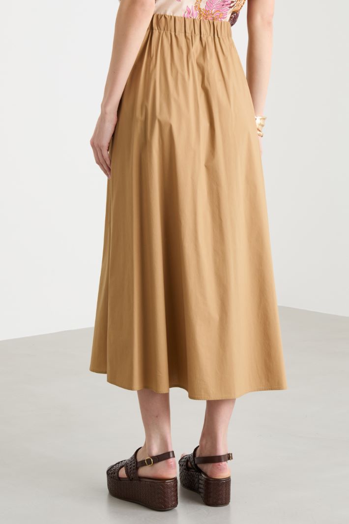 Flared poplin skirt Intrend - 4
