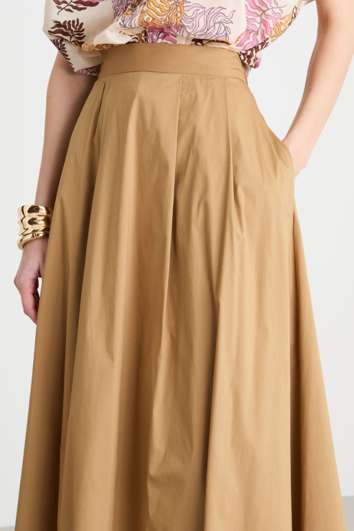Flared poplin skirt Intrend - 3