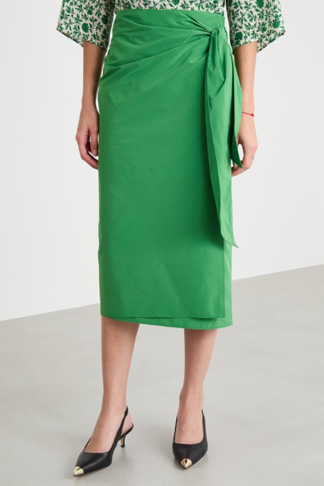 Gonna portafoglio in taffetà