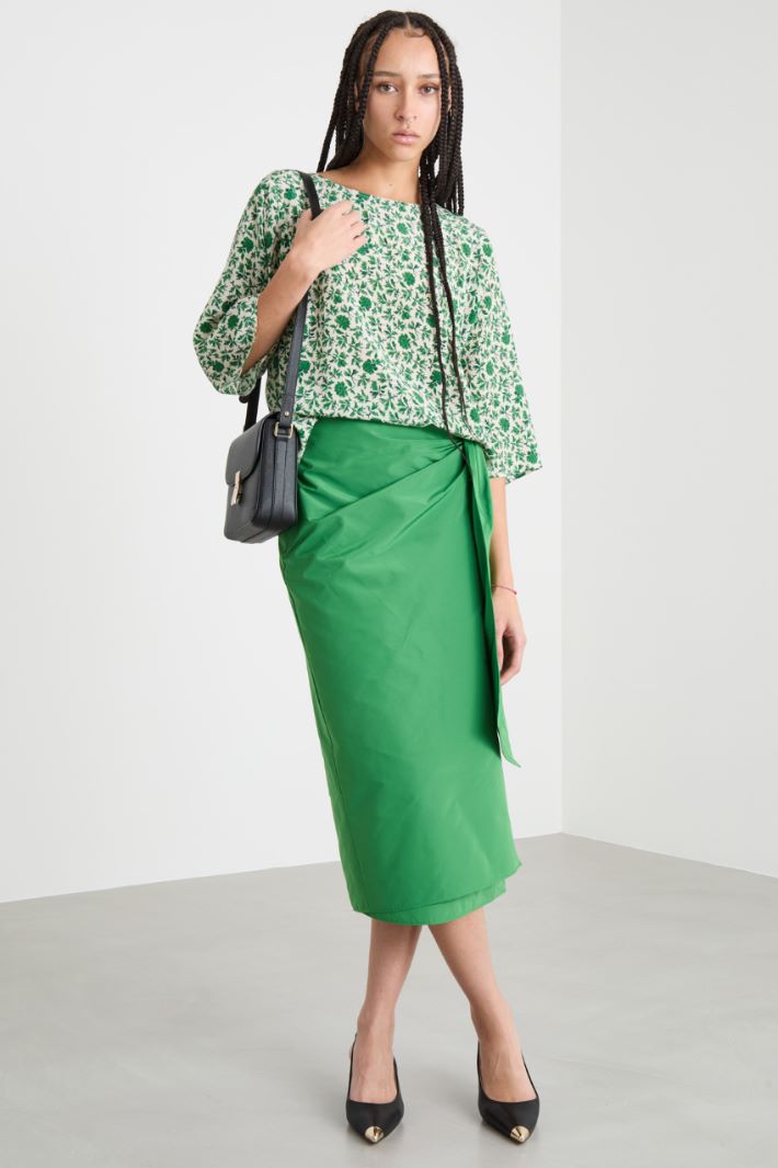 Taffeta wrap skirt Intrend