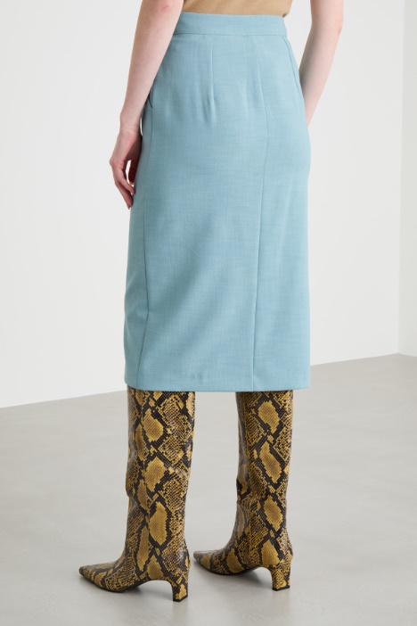 Gonna a tubino con spacco