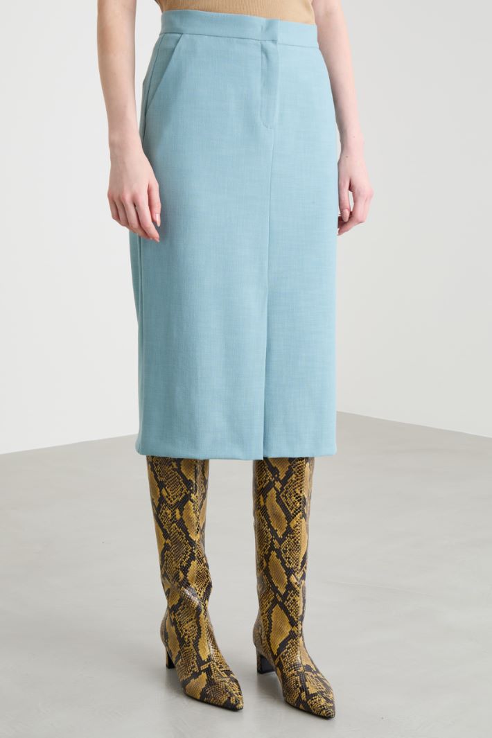 Gonna a tubino con spacco Intrend - 2