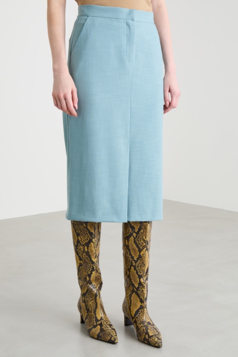 Gonna a tubino con spacco