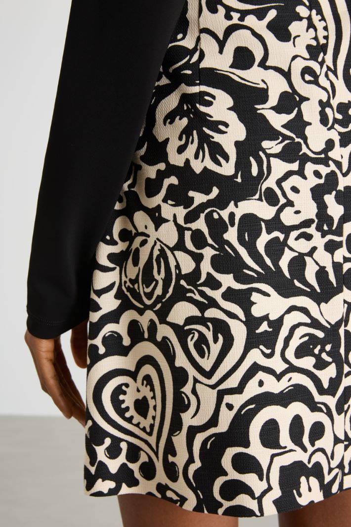 Short printed canvas skirt Intrend - 3