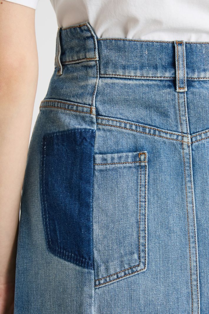 Long denim skirt Intrend - 3