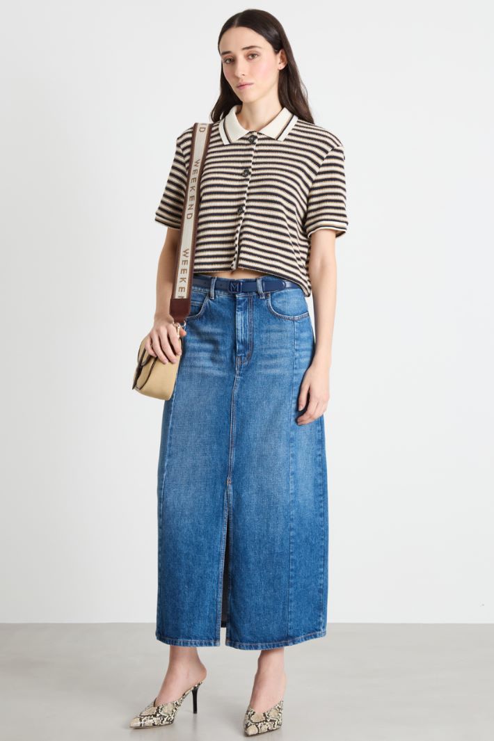 Long denim skirt Intrend