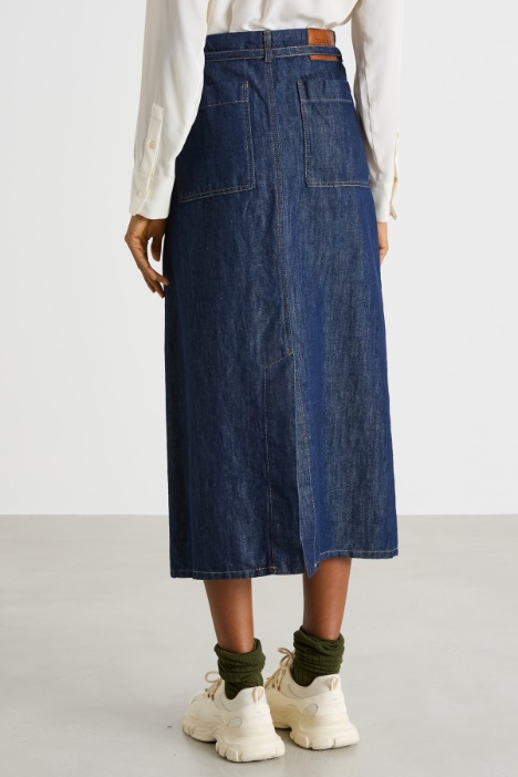 Gonna in jeans con tasche