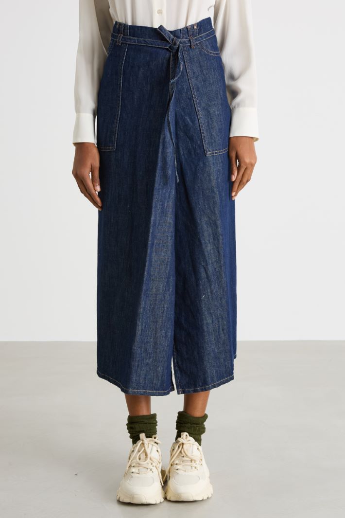 Denim skirt with pockets Intrend - 2