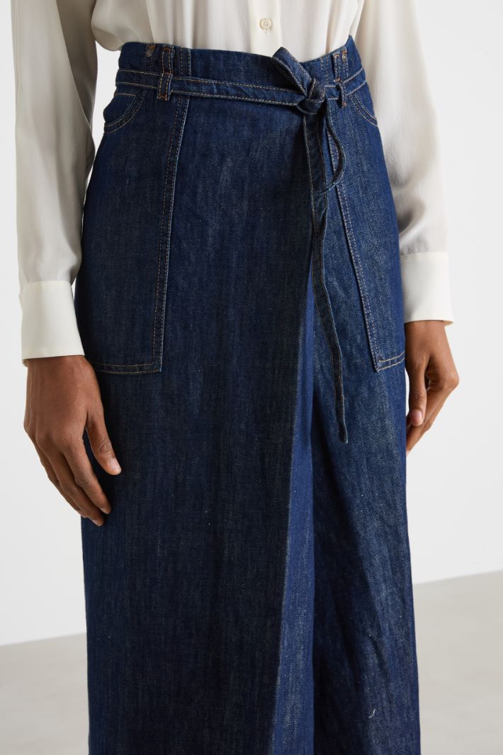 Denim skirt with pockets Intrend - 3