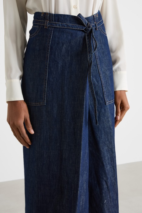 Gonna in jeans con tasche