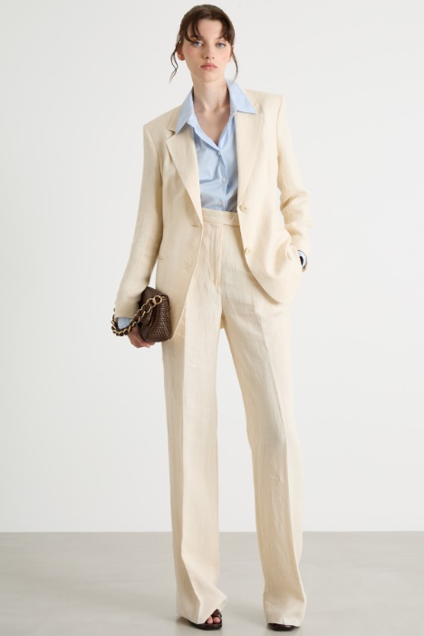 Fitted stretch poplin shirt Intrend