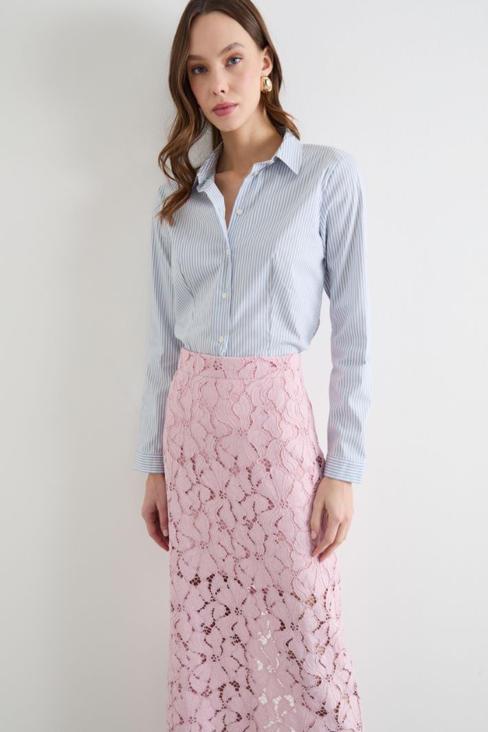 Fitted stretch poplin shirt Intrend - 2